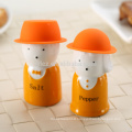 salt and pepper with silicone hat, 4 color assorted